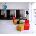 Customized Commercial Wooden Pu Leather Office Small Sofa